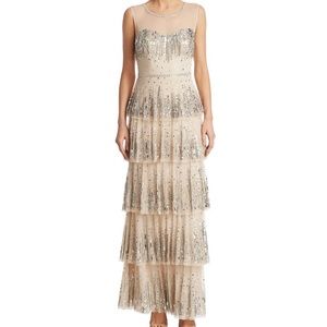 Aidan Mattox embellished 5 tier evening dress